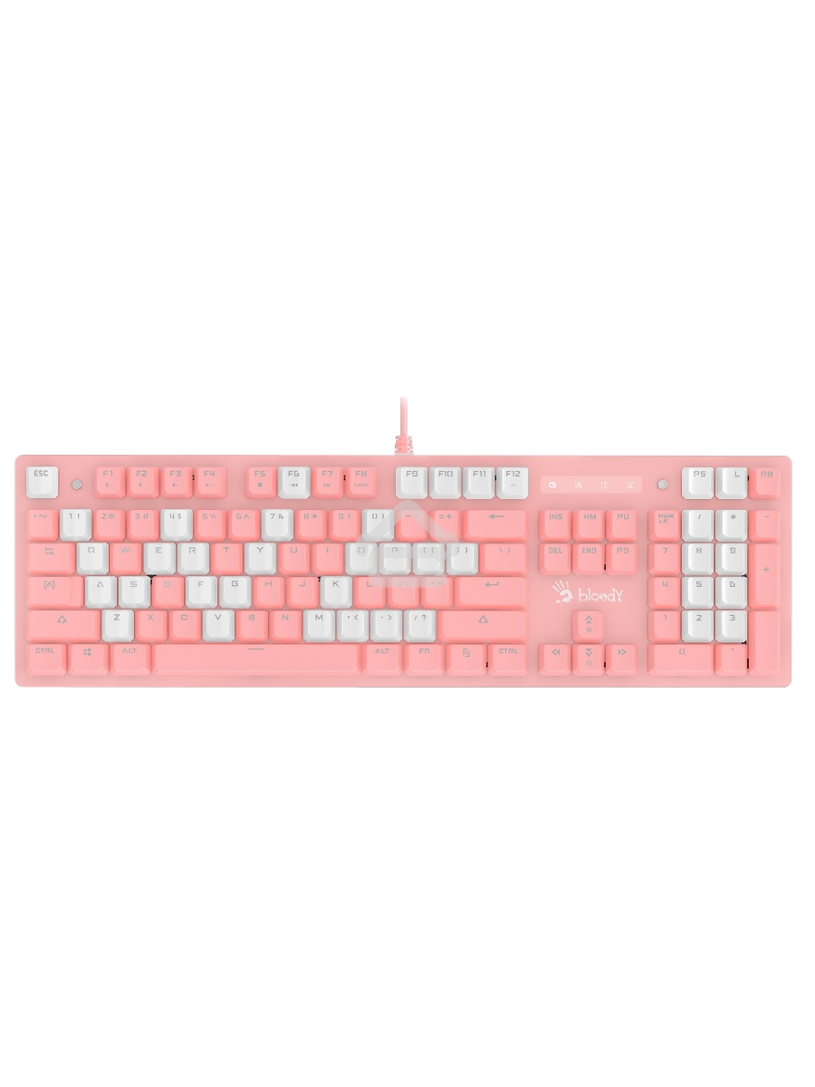 Клавиатура A4Tech Bloody B800 Dual Color проводная USB розовый/белый