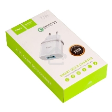Сетевое ЗУ QC 3.0 HOCO HC-16262 C12Q 1 USB Выход: 5V_9V_12V, 18W белый