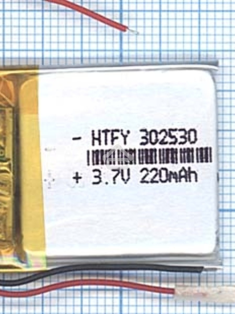 Аккумулятор Li-Pol (батарея) 3*25*30мм 2pin 3.7V/220mAh