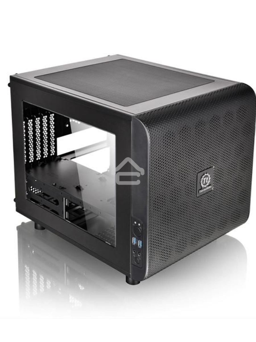 Компьютерный корпус Thermaltake Case Tt Core V21 CA-1D5-00S1WN-00 mATX/ win/ black/ USB3.0/ no PSU