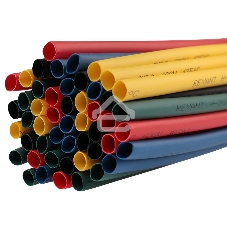 Термоусаживаемые трубки Rexant 5,0/2,5 мм, набор пять цветов, упаковка 50 шт. по 1 м