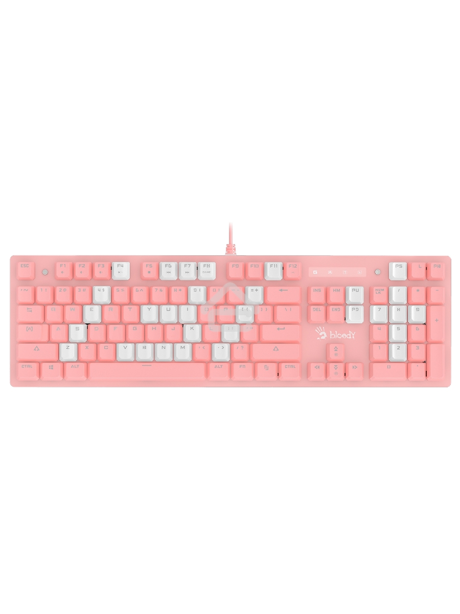 Клавиатура A4Tech Bloody B800 Dual Color проводная USB розовый/белый