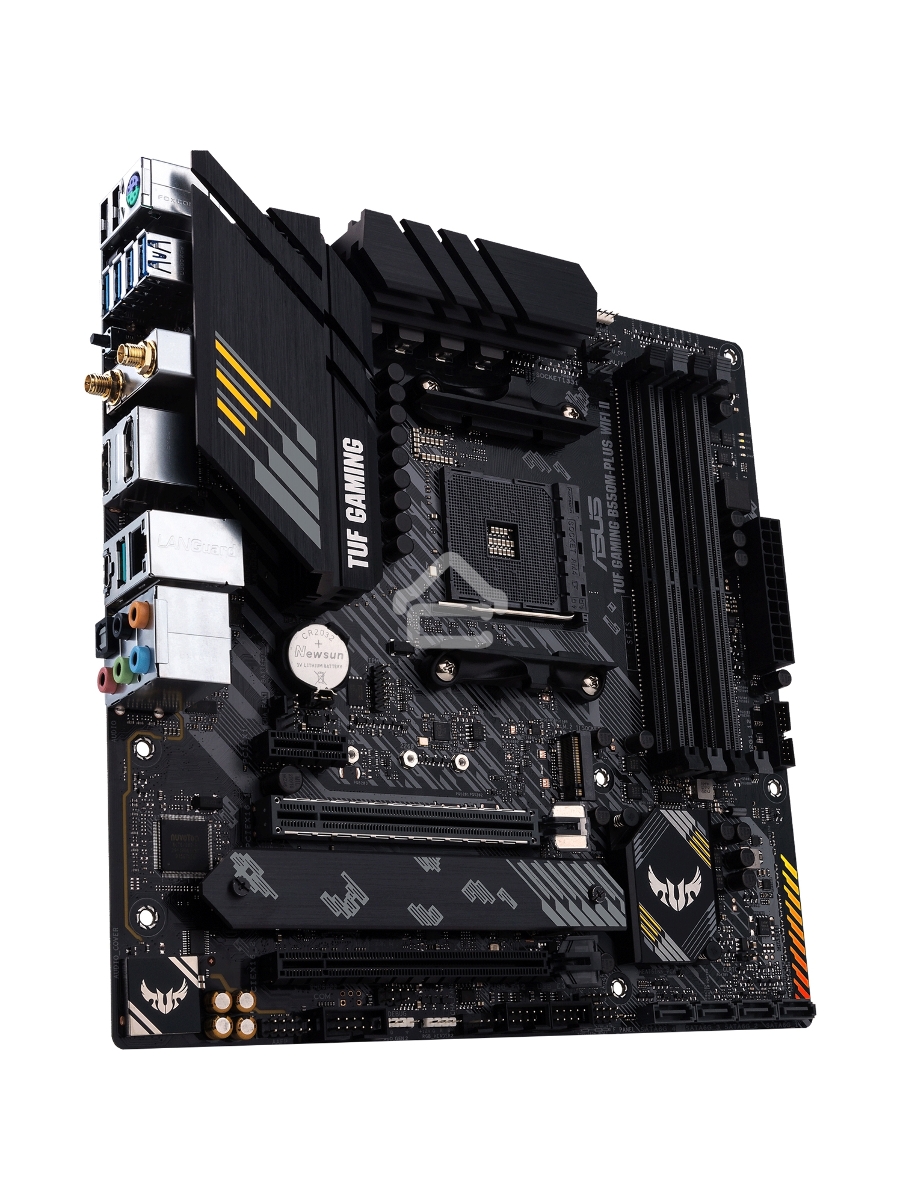Материнская плата ASUS TUF GAMING B550M-PLUS WI-FI II, AM4, AMD B550, 4xDDR4, 4xSATA, 2xM.2, 1xPCIe 4.0 x16, 1xPCIe 3.0 x4, 1xPCIe x1, 1xDP, 1xHDMI, 1x 2.5Gb LAN, 1xUSB-C 3.2 Gen 2, 4xUSB-A 3.2 Gen 1, 2xUSB-A 2.0, 5x3.5 мм, TOSLINK, 7.1, mATX