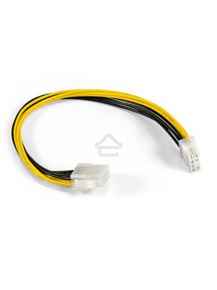 Удлинитель кабеля питания материнской платы +12V ExeGate EX-EXT-8M8F-0.3 (8pin EPS12V M/8pin EPS12V F, 0,3м)