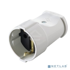 Штепсельный разъем c заземлением белый MAKEL 10003