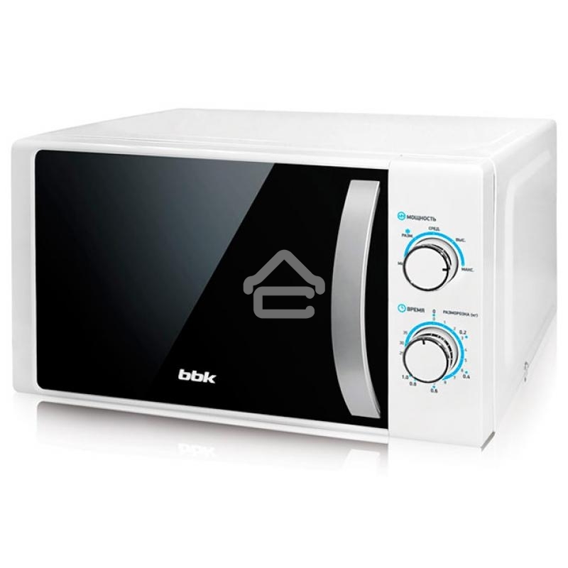 Микроволновая печь BBK 20MWS-711M/WS белый/серебро (20 литров, механическое управление, 700 Вт)