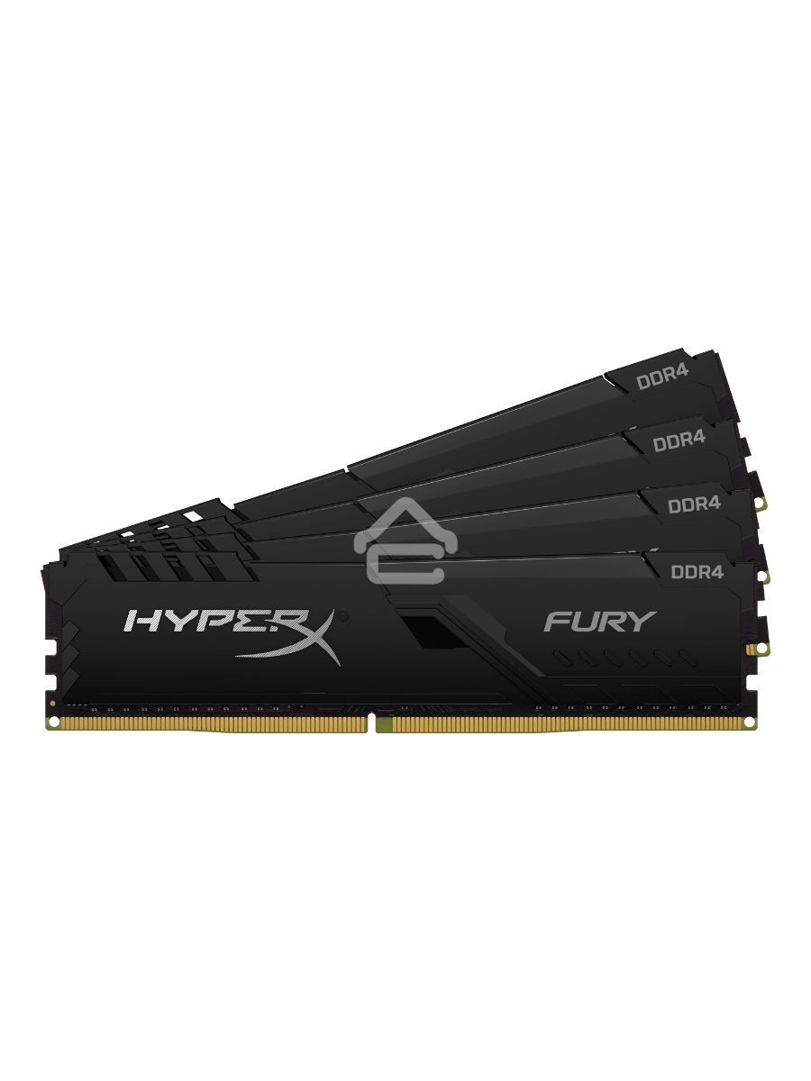 Оперативная память Kingston HyperX Fury, DDR4, 16GB (4x4GB), 3200MHz, CL16, DIMM, с радиатором