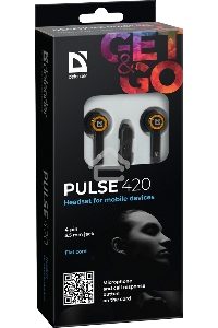 Наушники Defender Pulse 420 черный/оранжевый