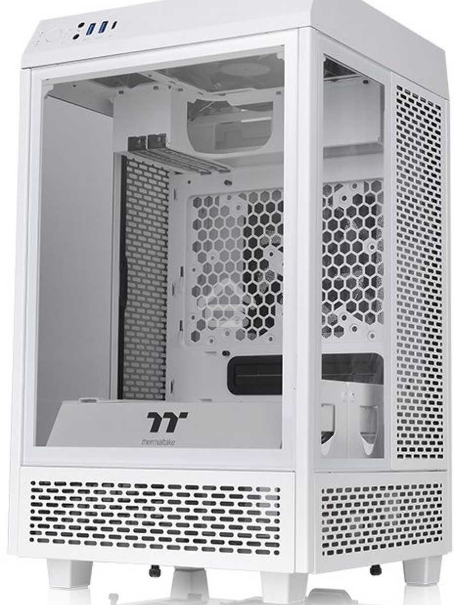 Компьютерный корпус Thermaltake The Tower 100 Snow CA-1R3-00S6WN-00 /White/Win/SPCC/Tempered Glass*3