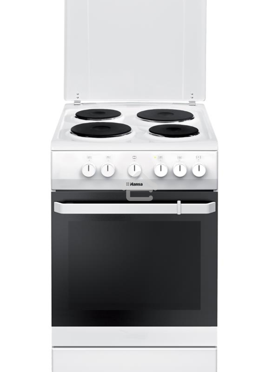 Плита электрическая Hansa FCEW54120 белый, конфорок 4 шт, духовка 62 л, 50 см x 85 см x 60 см