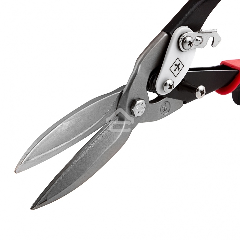 Ножницы по металлу Matrix, удлиненные, 290 мм, прямой рез, CrMo, 2-комп.обрезиненные рук-ки, PRO