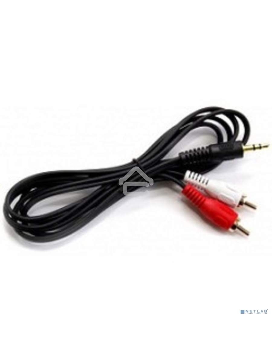 Кабель аудио Exegate 3.5mm Jack M - 2xRCA M 2м позолоченные разъемы