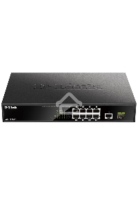 Коммутатор D-Link DGS-1010MP/A1A, L2 Unmanaged Switch with 9 10/100/1000Base-T ports  and 1 1000Base-X SFP  ports(8 PoE ports 802.3af/802.3at (30 W), PoE Budget 125 W)