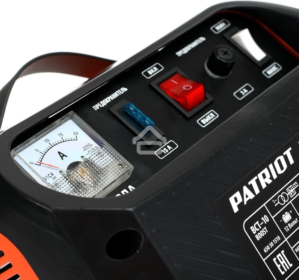Устройство пуско-зарядное PATRIOT BCT-10 Boost 220В±15% 200Вт 12В зарядmax8.5А 20-100А/ч 4.3кг