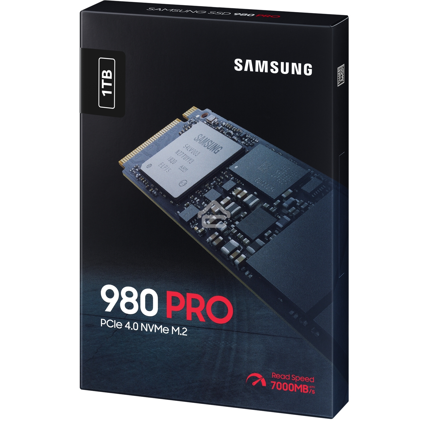 Накопитель SSD Samsung 980 PRO, 1TB, PCIe 4.0 x4, M.2 2280, NVMe, R/W 7000/5000
