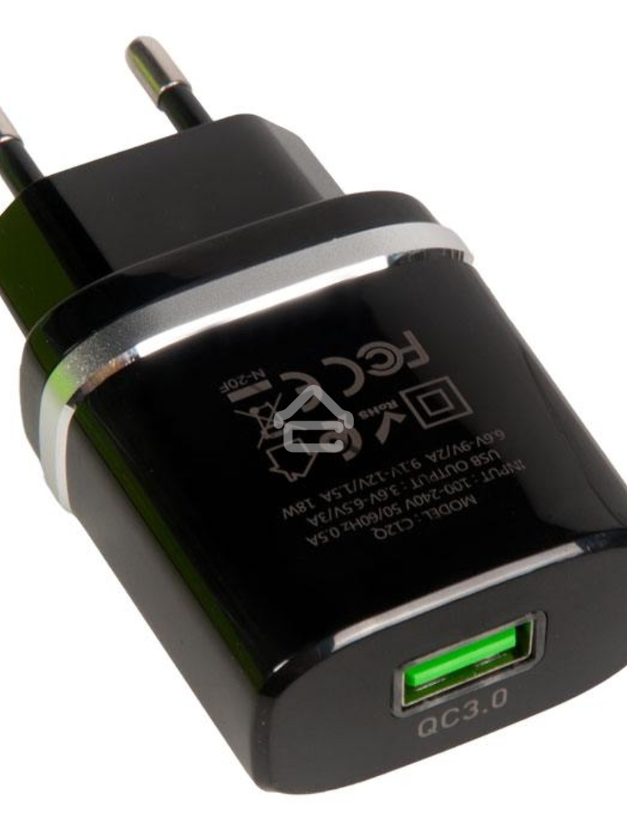 Сетевое ЗУ QC 3.0 HOCO HC-16255 C12Q 1 USB Выход: 5V_9V_12V, 18W черный