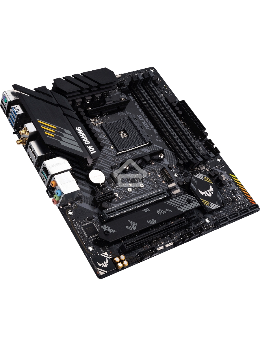 Материнская плата ASUS TUF GAMING B550M-PLUS WI-FI II, AM4, AMD B550, 4xDDR4, 4xSATA, 2xM.2, 1xPCIe 4.0 x16, 1xPCIe 3.0 x4, 1xPCIe x1, 1xDP, 1xHDMI, 1x 2.5Gb LAN, 1xUSB-C 3.2 Gen 2, 4xUSB-A 3.2 Gen 1, 2xUSB-A 2.0, 5x3.5 мм, TOSLINK, 7.1, mATX