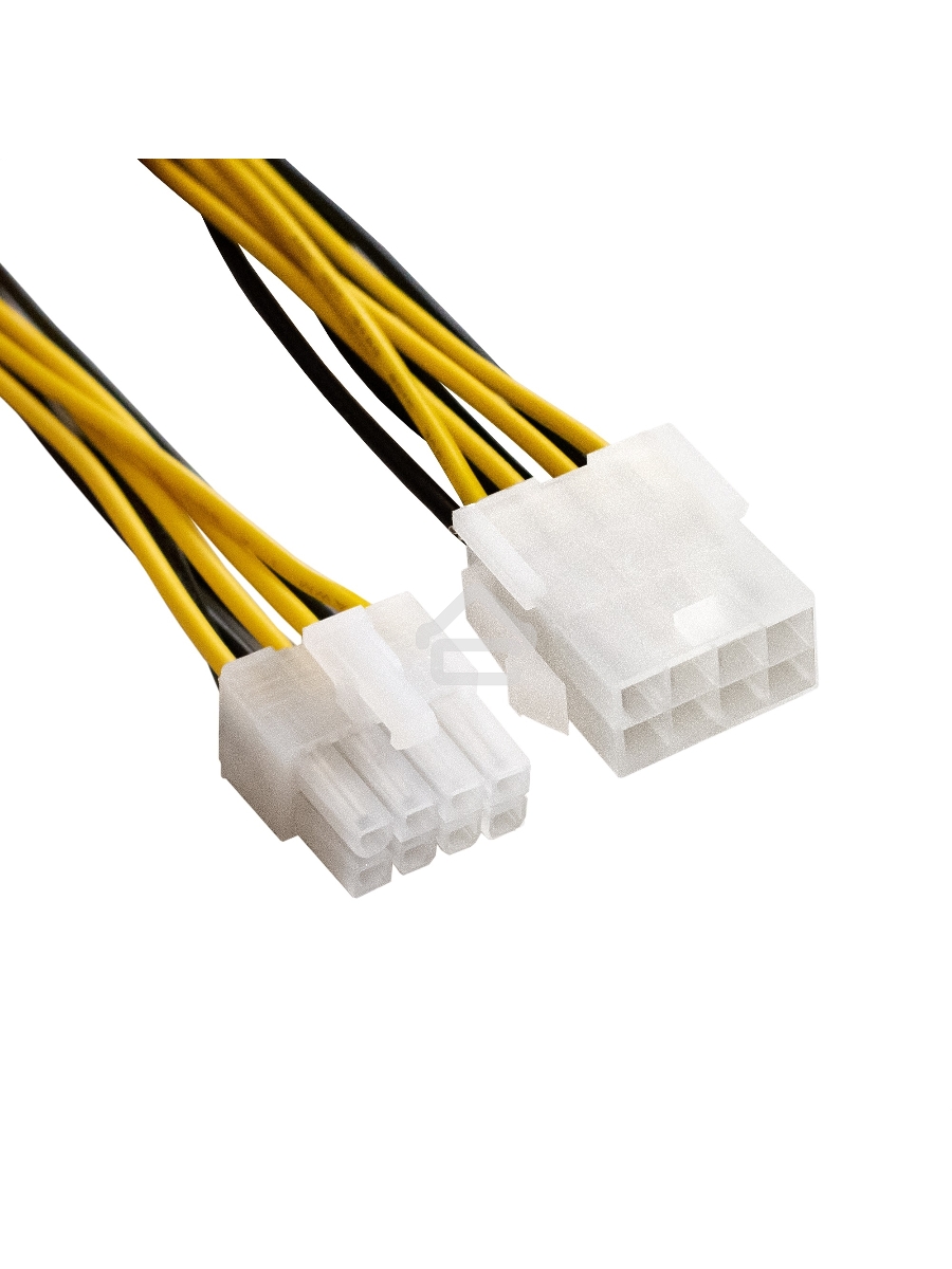Удлинитель кабеля питания материнской платы +12V ExeGate EX-EXT-8M8F-0.3 (8pin EPS12V M/8pin EPS12V F, 0,3м)