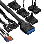 Компьютерный корпус Miditower ExeGate i3 BASE-EVO800 (ATX, БП EVO800RGB с вент. 12 см, с окном, 1*USB+1*USB3.0, аудио, 4 вент. 12см с RGB подсветкой)