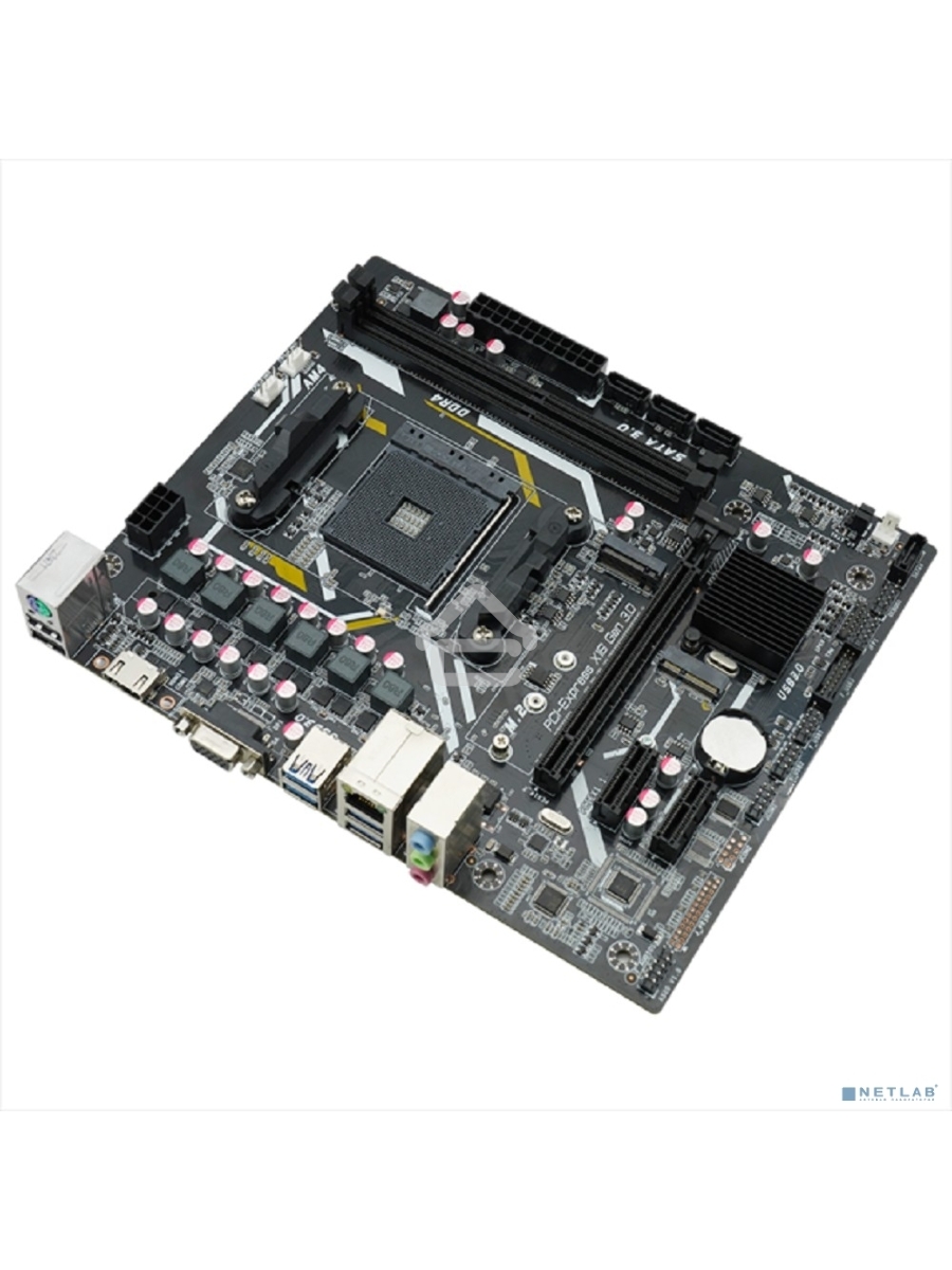 Материнская плата AFOX A520D4-MA5-V2, AM4, AMD A520, 2xDDR4, 4xSATA, 1xM.2, 1xPCIe 3.0 x16, 2xPCIe x1, 1xMini PCIe, 1xHDMI, 1xVGA, 1x 1Gb LAN, 2xUSB-A 2.0, 4xUSB-A 3.0, 3x3.5 мм, 5.1, mATX