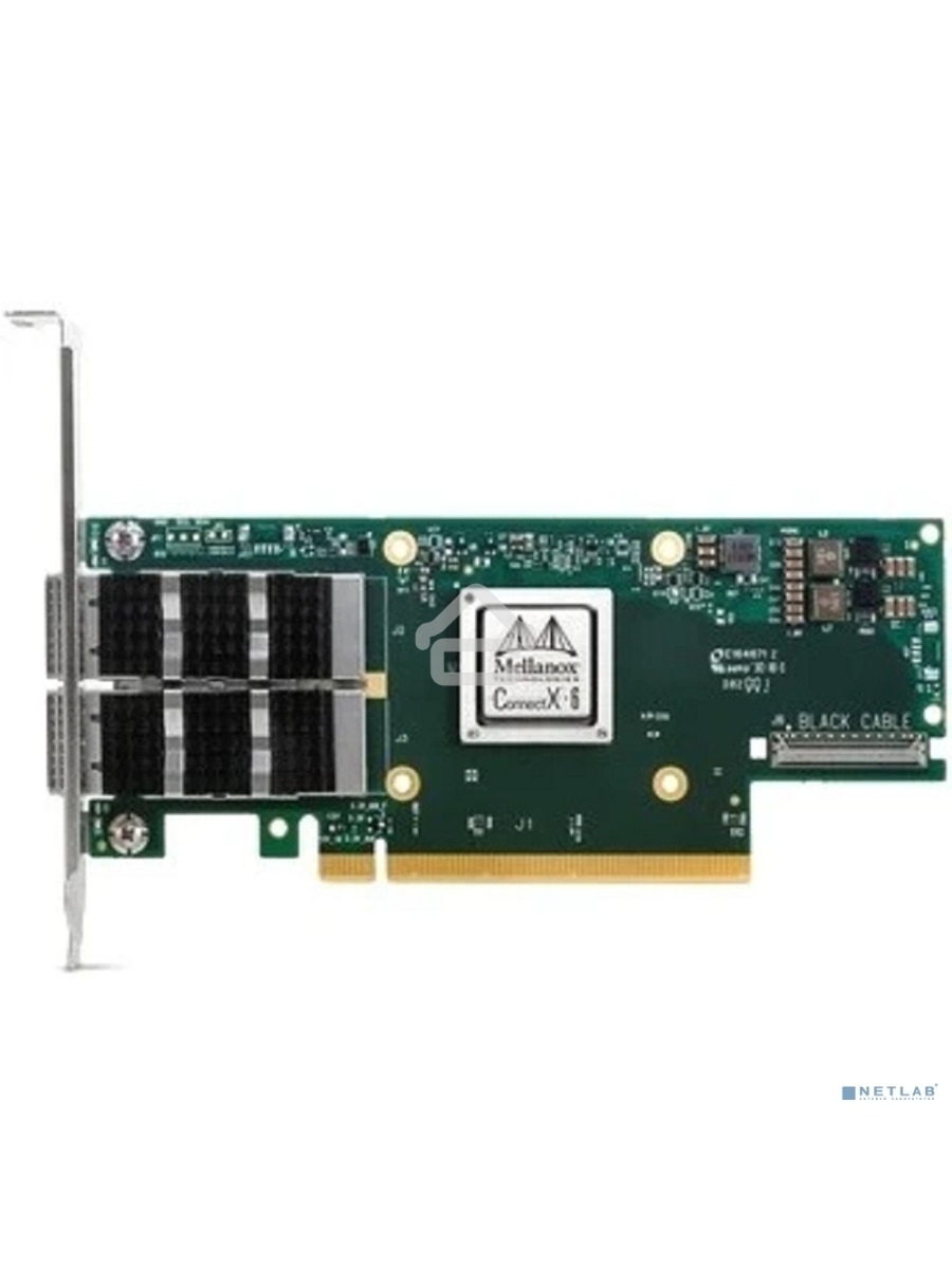 Сетевая карта Mellanox ConnectX-6 VPI adapter card, 100Gb/s (HDR100, EDR IB and 100GbE), dual-port QSFP56, PCIe3.0/4.0 x16, tall bracket
