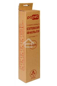 Сетевой фильтр PC Pet AP01006-1.8-GR 1.8м (5 розеток) серый