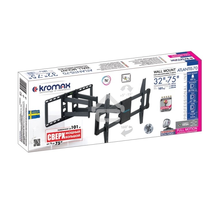 Кронштейн для телевизора Kromax ATLANTIS-70 черный, 32