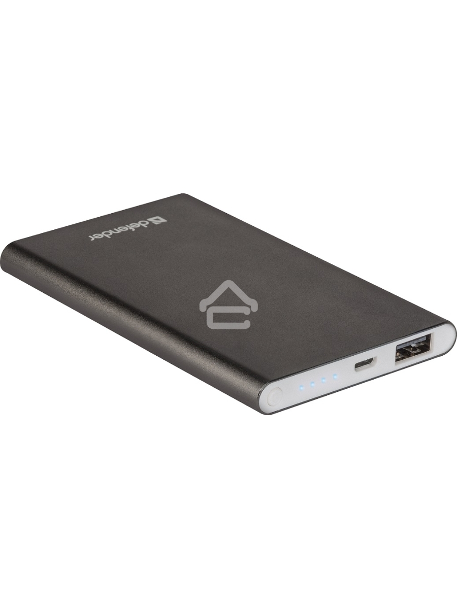 Внешний аккумулятор Defender Extralife 8000mAh 1USB, Li-pol ,5V,2.1A, серый