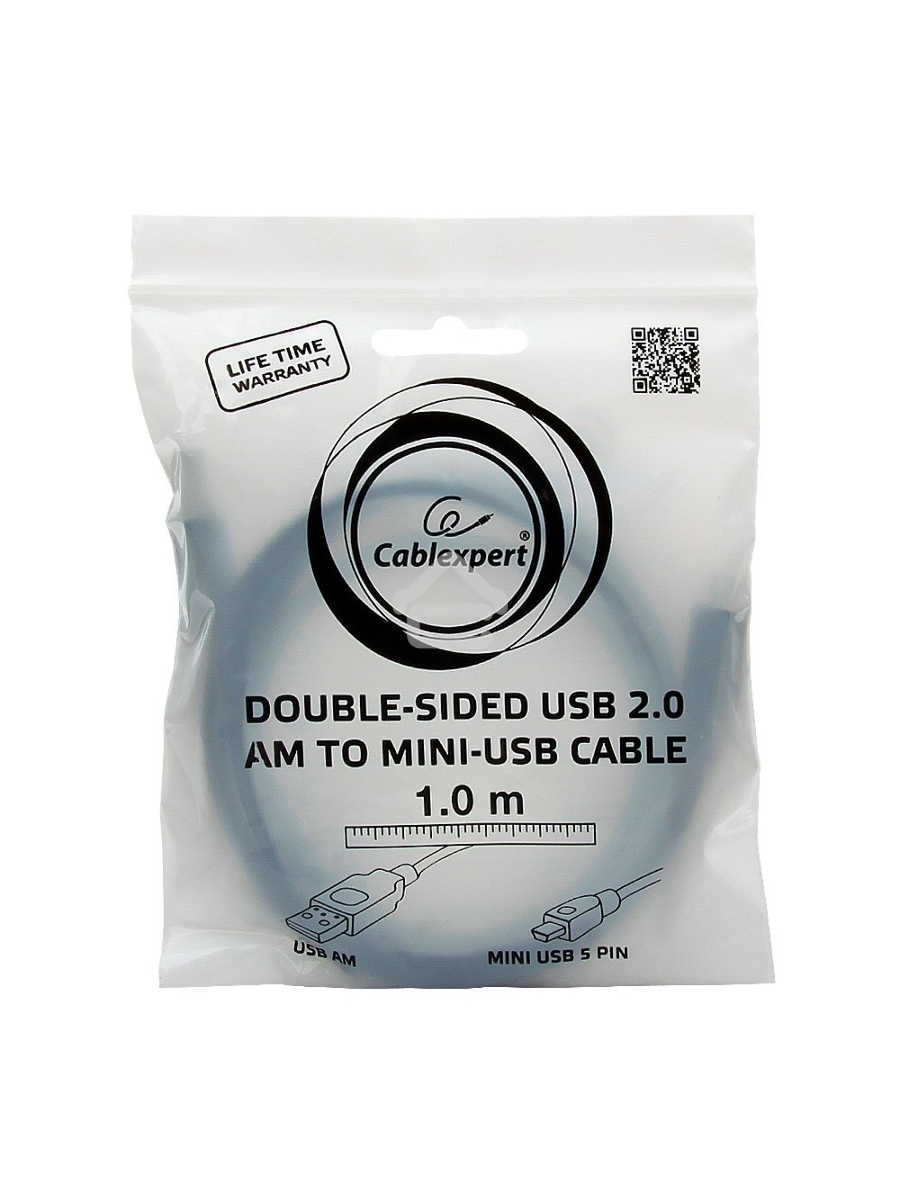Кабель USB 2.0 Gembird/Cablexpert, мультиразъем USB, AM/miniB 5P, 1м, пакет CC-5PUSB2D-1M