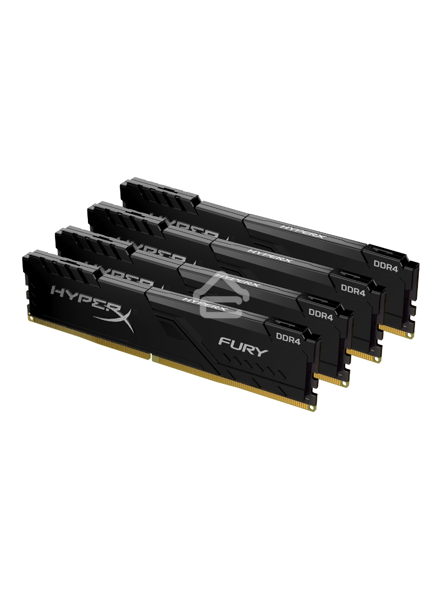 Оперативная память Kingston HyperX Fury, DDR4, 16GB (4x4GB), 3200MHz, CL16, DIMM, с радиатором
