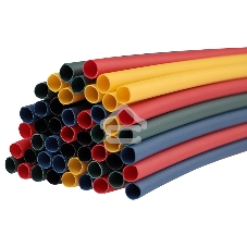 Термоусаживаемые трубки Rexant 4,0/2,0 мм, набор пять цветов, упаковка 50 шт. по 1 м