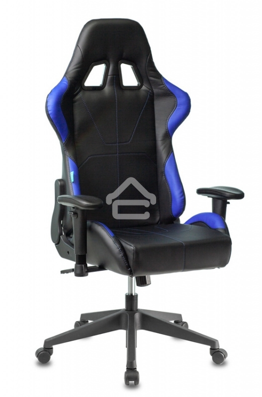 Кресло игровое Бюрократ VIKING 5 AERO BLUE черный/синий искусственная кожа