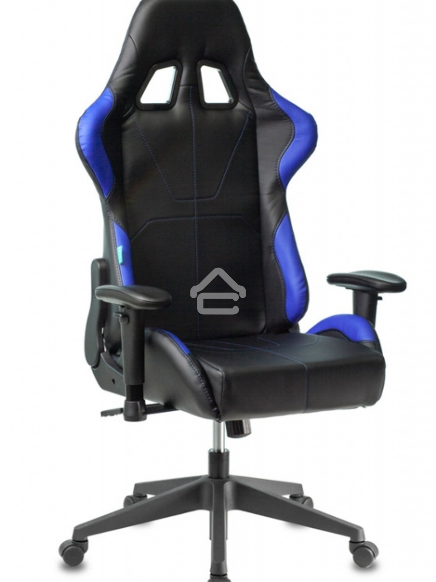 Кресло игровое Бюрократ VIKING 5 AERO BLUE черный/синий искусственная кожа