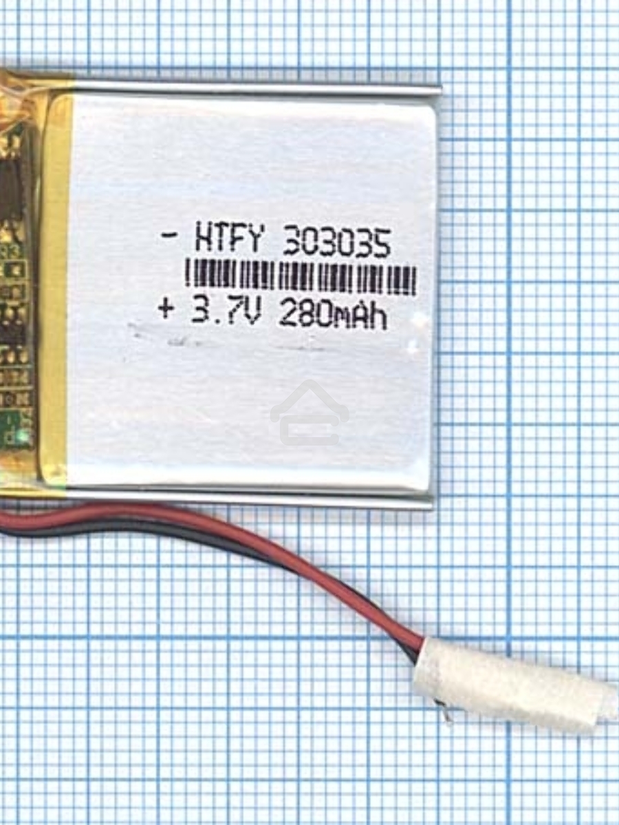 Аккумулятор Li-Pol (батарея) 3*30*35мм 2pin 3.7V/280mAh