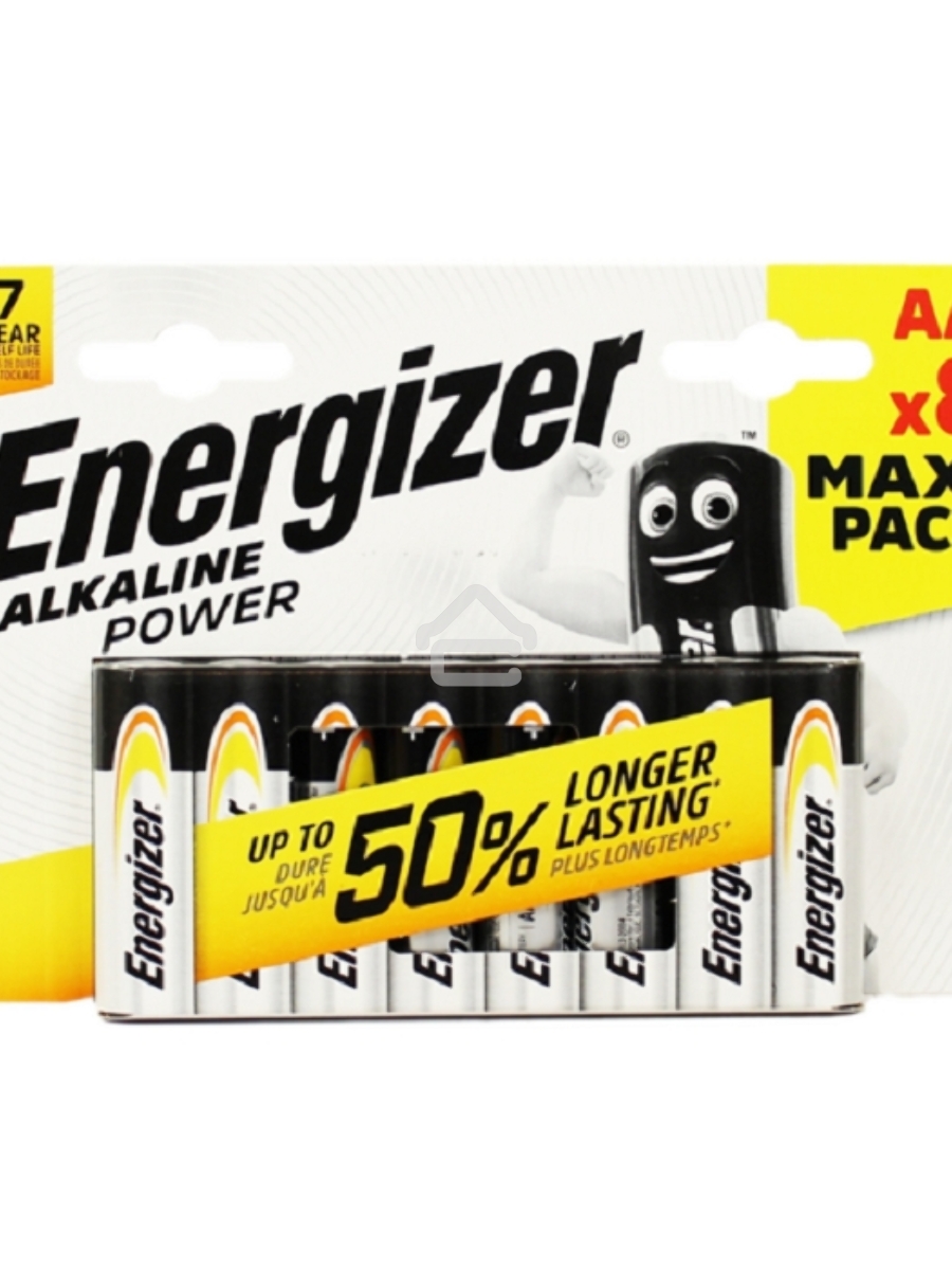 Батарейка Energizer Alkaline power LR6 AA BL8 Alkaline 1.5V (8/96) (8 шт.)