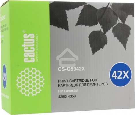 Картридж лазерный Cactus CS-Q5942X черный (20000 стр.) для HP 4250/4350