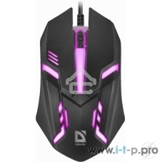 Мышь проводная Defender Cyber MB-560L черный, 1200 dpi, USB, кнопки - 3