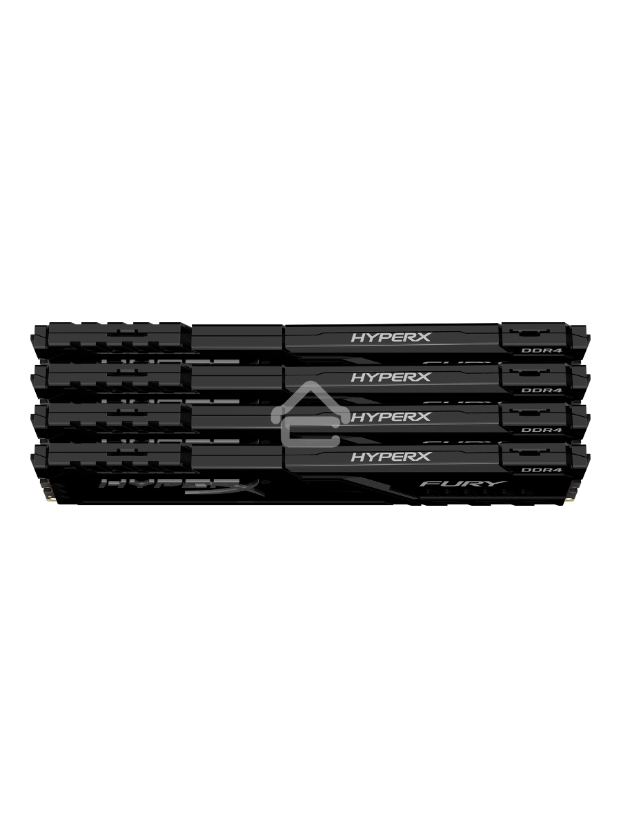 Оперативная память Kingston HyperX Fury, DDR4, 16GB (4x4GB), 3200MHz, CL16, DIMM, с радиатором