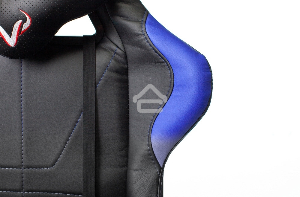 Кресло игровое Бюрократ VIKING 5 AERO BLUE черный/синий искусственная кожа