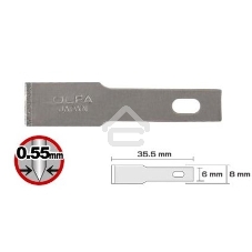 Лезвия Olfa лопаточные для ножа AK-4, 6(8)х35,5х0,55 мм, 5 шт
