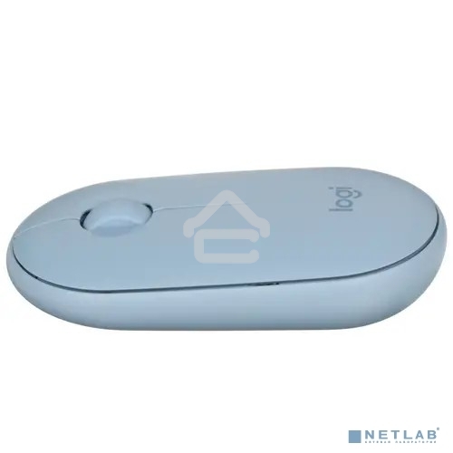 Мышь беспроводная Logitech Pebble M350 синий, 1000 dpi, радиоканал, Bluetooth, USB, кнопки - 3