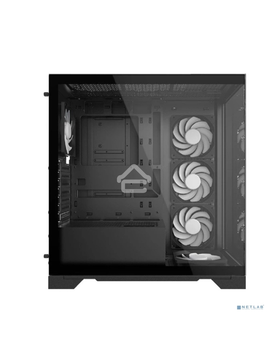 Компьютерный корпус XPG INVADER X BLACK (INVADERXMT-BKCWW) Mid-Tower Gaming ATX PC Case with Panoramic View, Tempered Glass Panels, and RGB Lighting Black