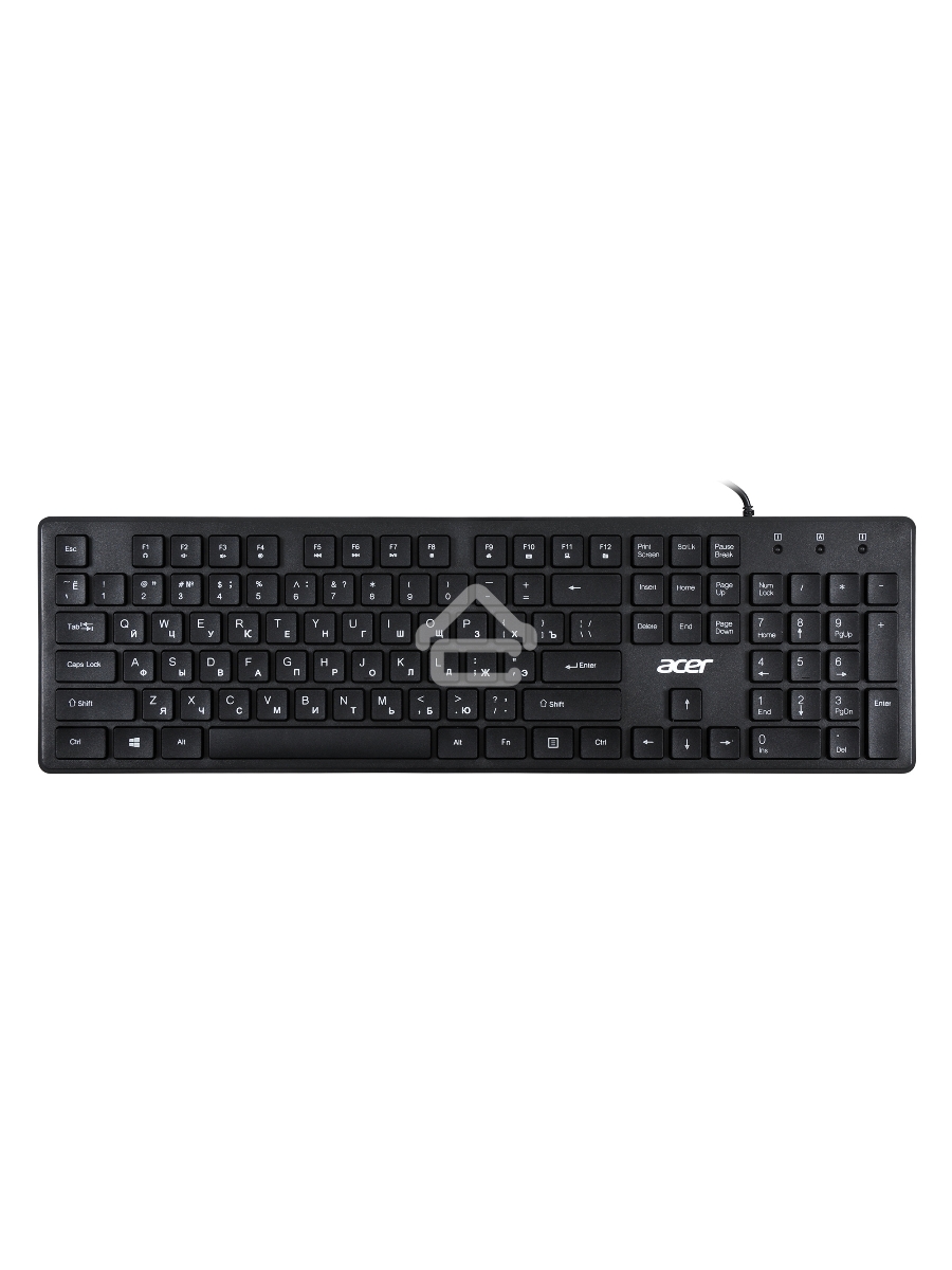 Клавиатура Acer OKW020 проводная, USB, черный