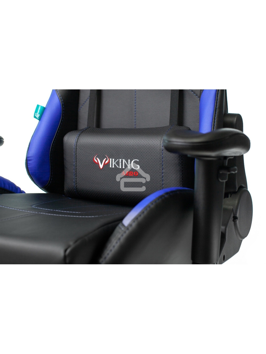 Кресло игровое Бюрократ VIKING 5 AERO BLUE черный/синий искусственная кожа
