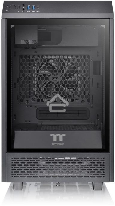 Компьютерный корпус Thermaltake The Tower 100 черный без БП ATX 2x120мм 2xUSB 3.0 1xUSB3.1 audio bott PSU