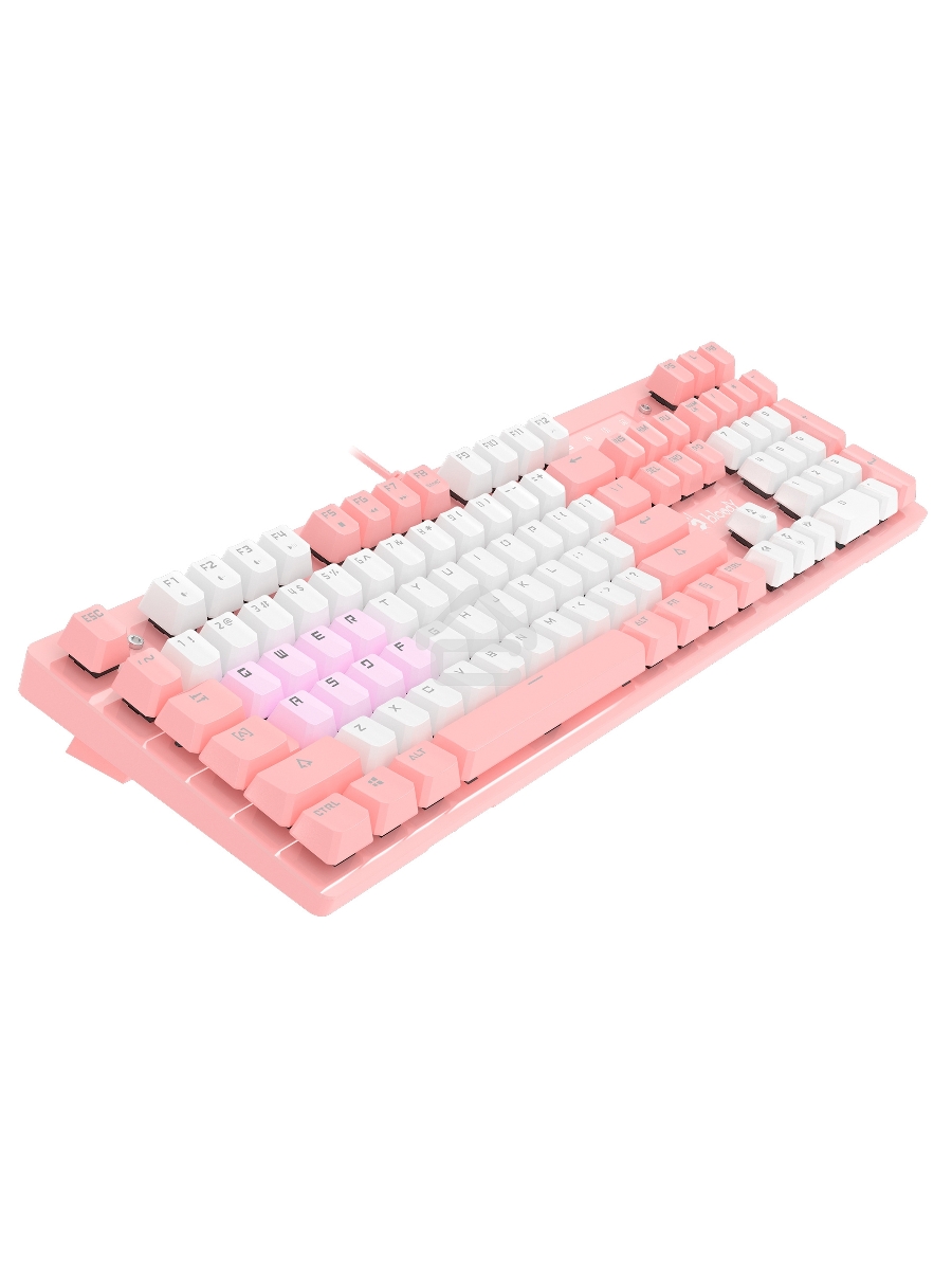 Клавиатура A4Tech Bloody B800 Dual Color проводная USB розовый/белый