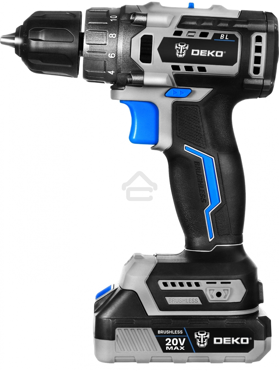 Дрель-шуруповерт Deko Sharker 063-4037, Аккумуляторная, 20 В, 2 Ач