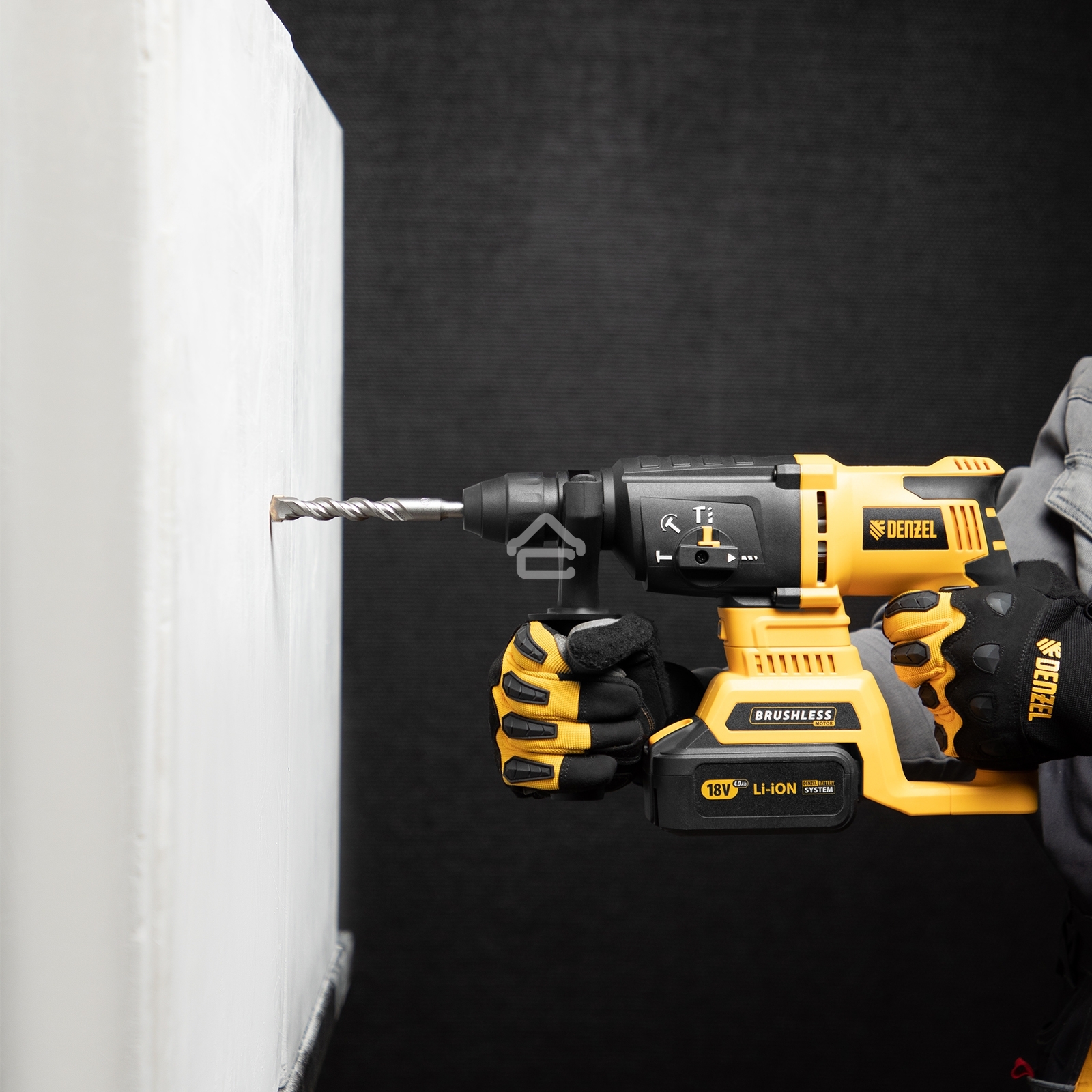 Бур по бетону Denzel двойная спираль, Cobalt W-tip, 12x160 мм, SDS PLUS