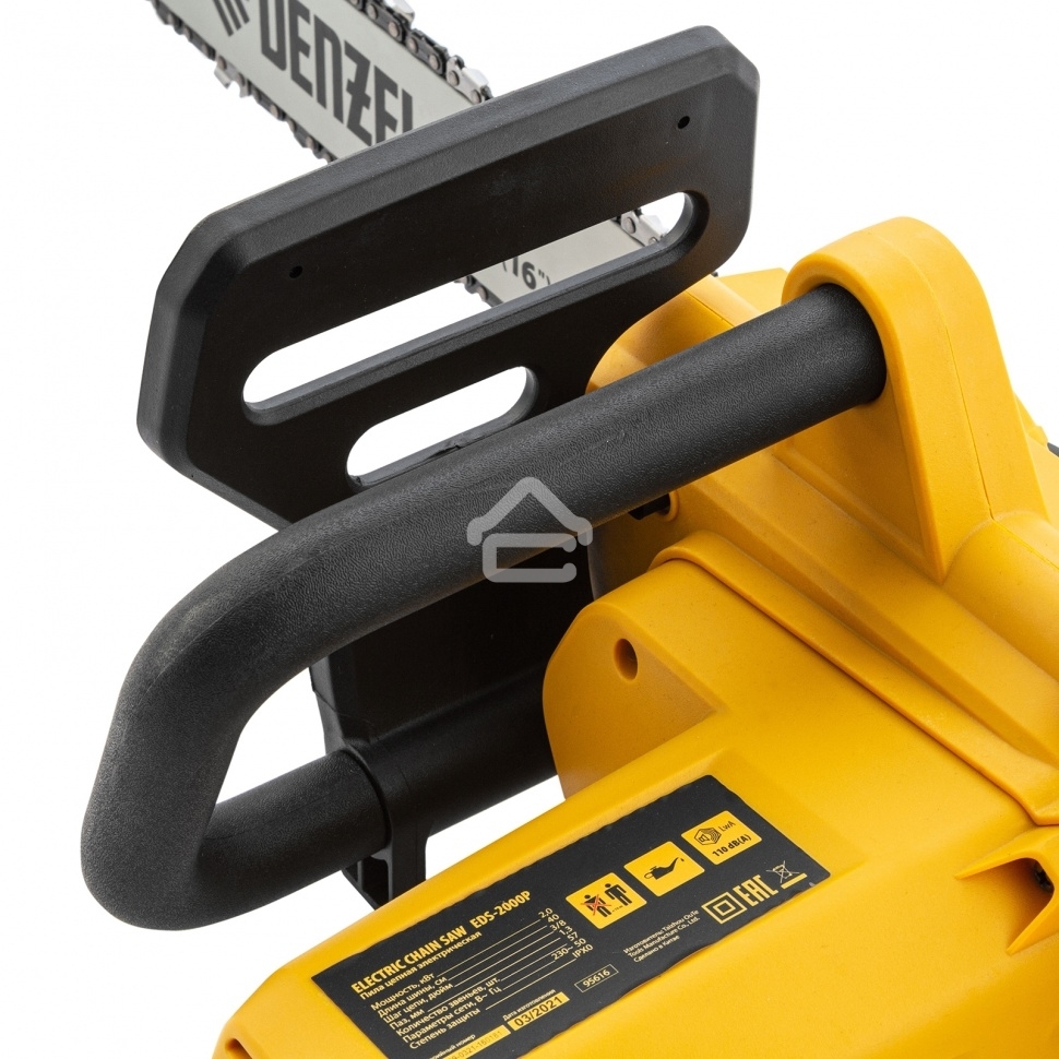Пила цепная электрическая Denzel EDS-2000P, 2кВт, поперечная, шина 40 см, шаг 3/8, паз 1,3мм, 57зв