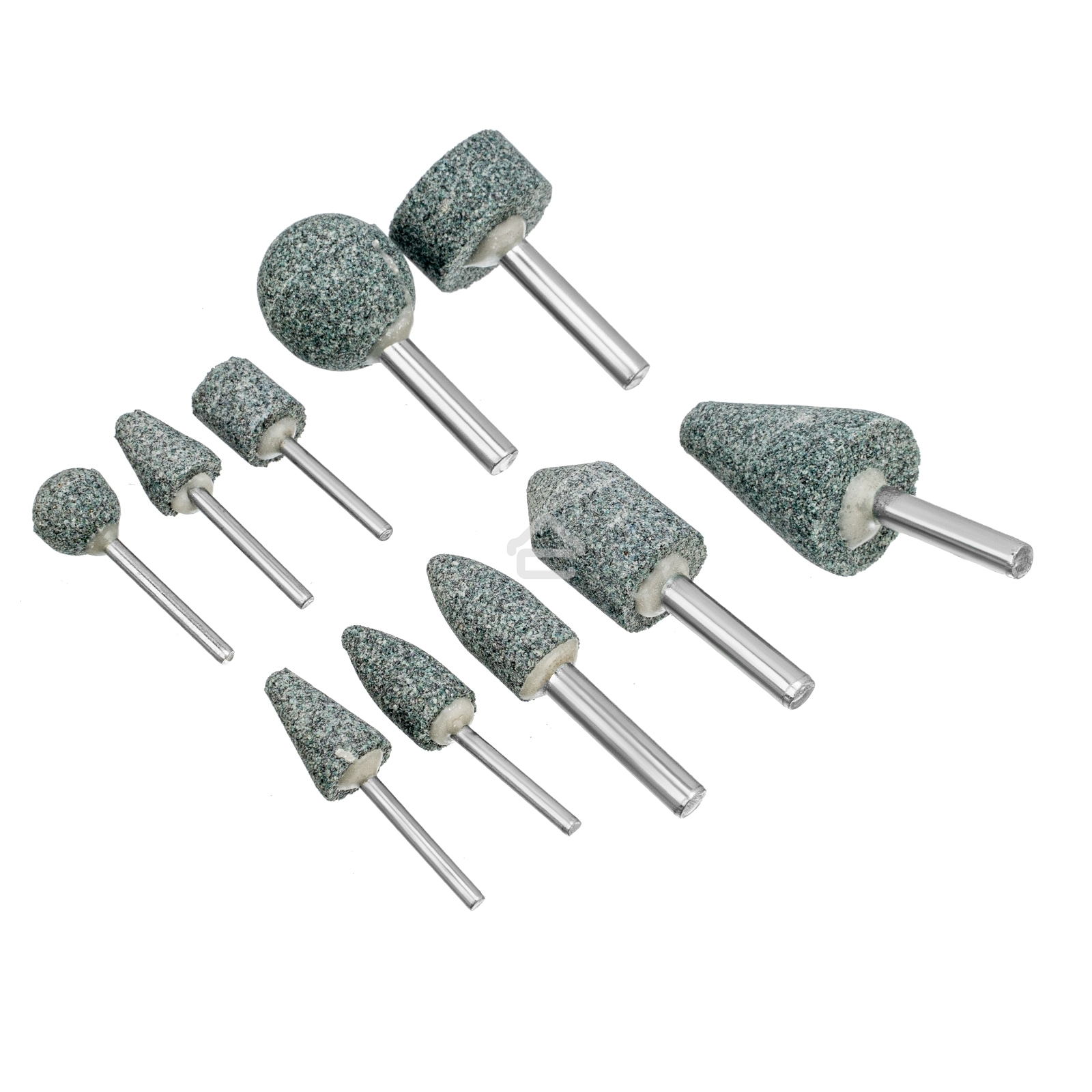 Набор шарошек Denzel абразивных для дрели (ПШМ), 63С, 10 шт.